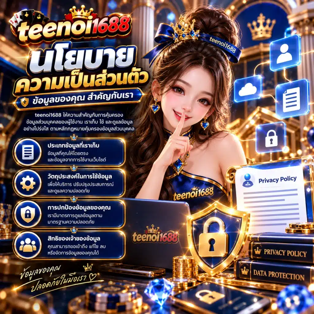 teenoi1688 นโยบายความเป็นส่วนตัว